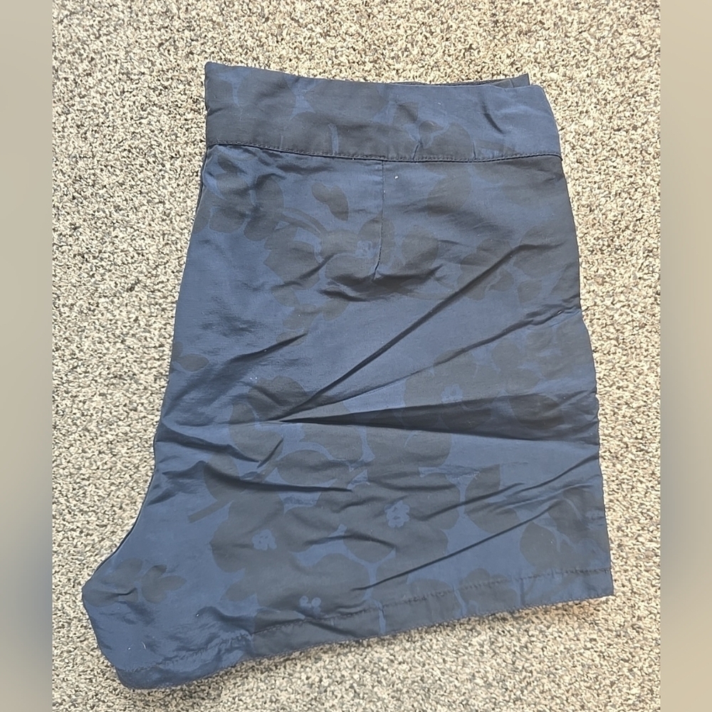 VTG Tommy Hilfiger Board Athletic Womens Shorts Navy W Black Floral Womens 14 - Picture 5 of 16
